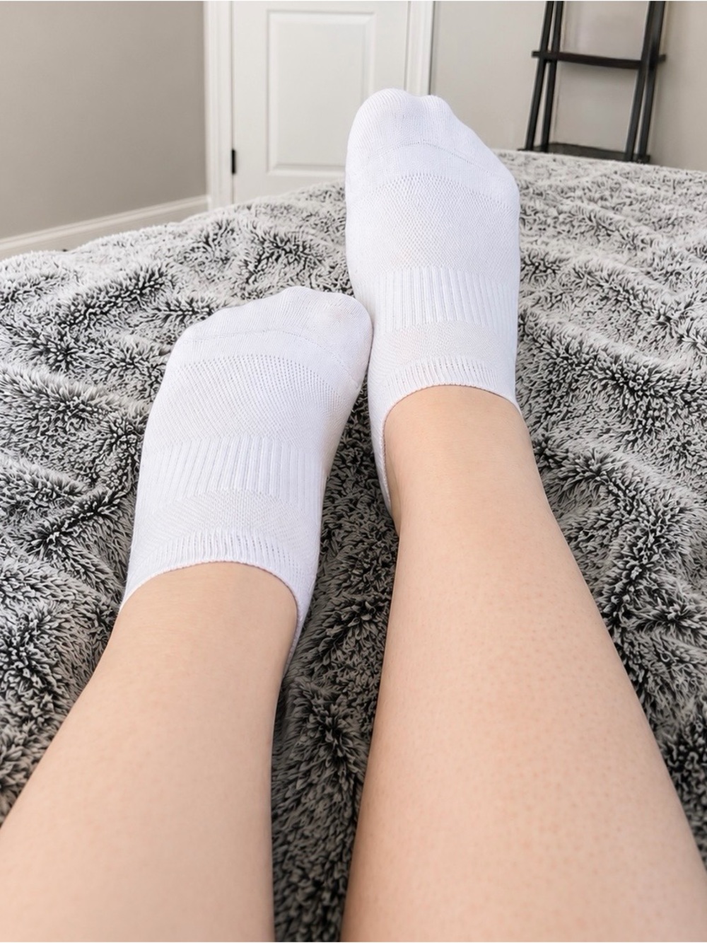 No-Show Athletic Socks - White